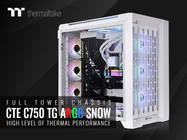 Thermaltake CTE C750 TG ARGB Snow Case